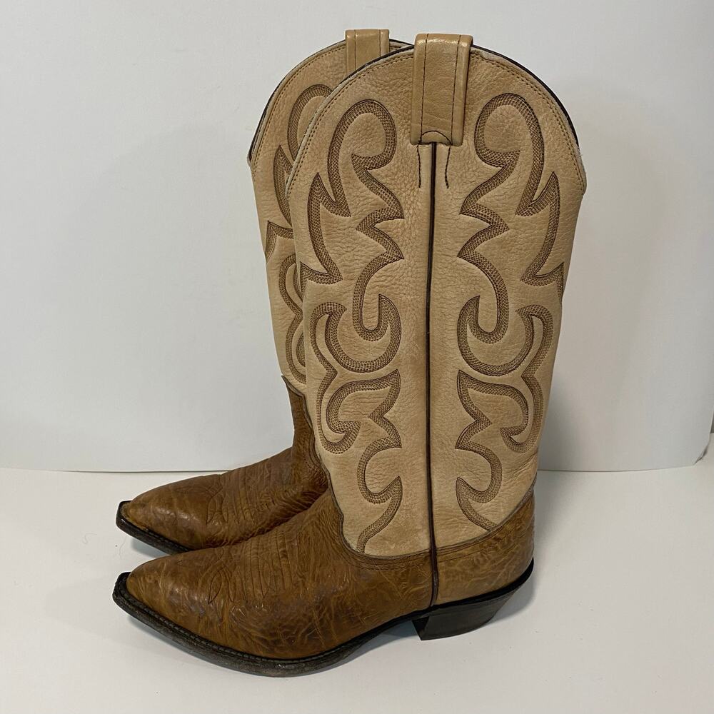 Nocona Women's Western Boots Size 6 Leather Brown Tan Embroidered‎ Rodeo Horse - Picture 7 of 9